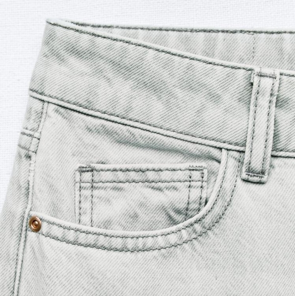 ZARA mid rise palazzo wide jeans grey - Picture 14 of 16